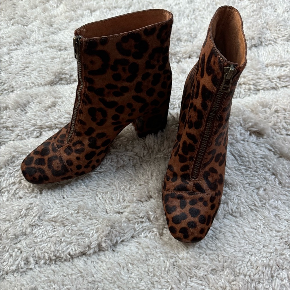 Cheetah Print Fur Booties